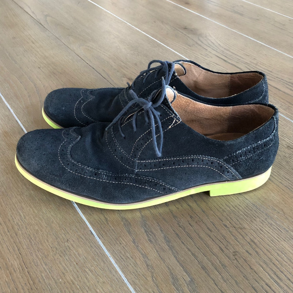 blue florsheim shoes